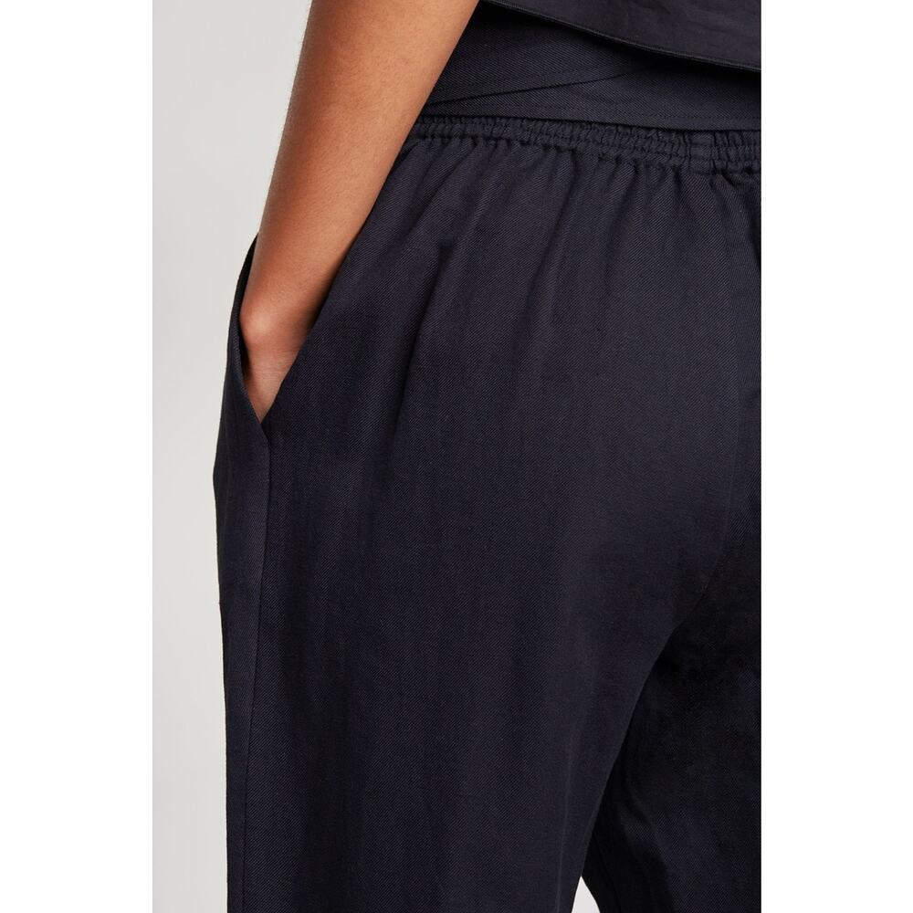Apiece Apart Isa Wrap Pant Linen Cotton Blend Tie Waist Relaxed Trouser Size 4 - Picture 10 of 16